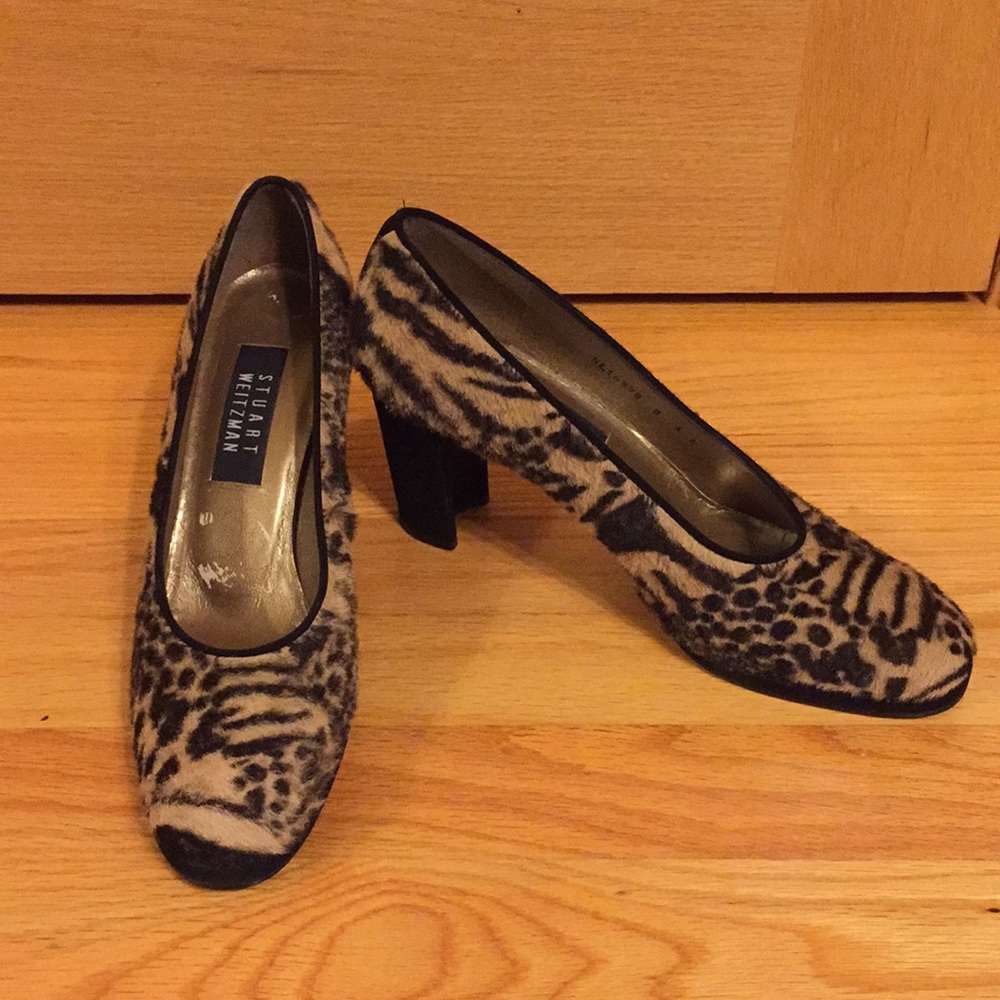 Vintage Stuart Weitzman leopard calf hair pumps